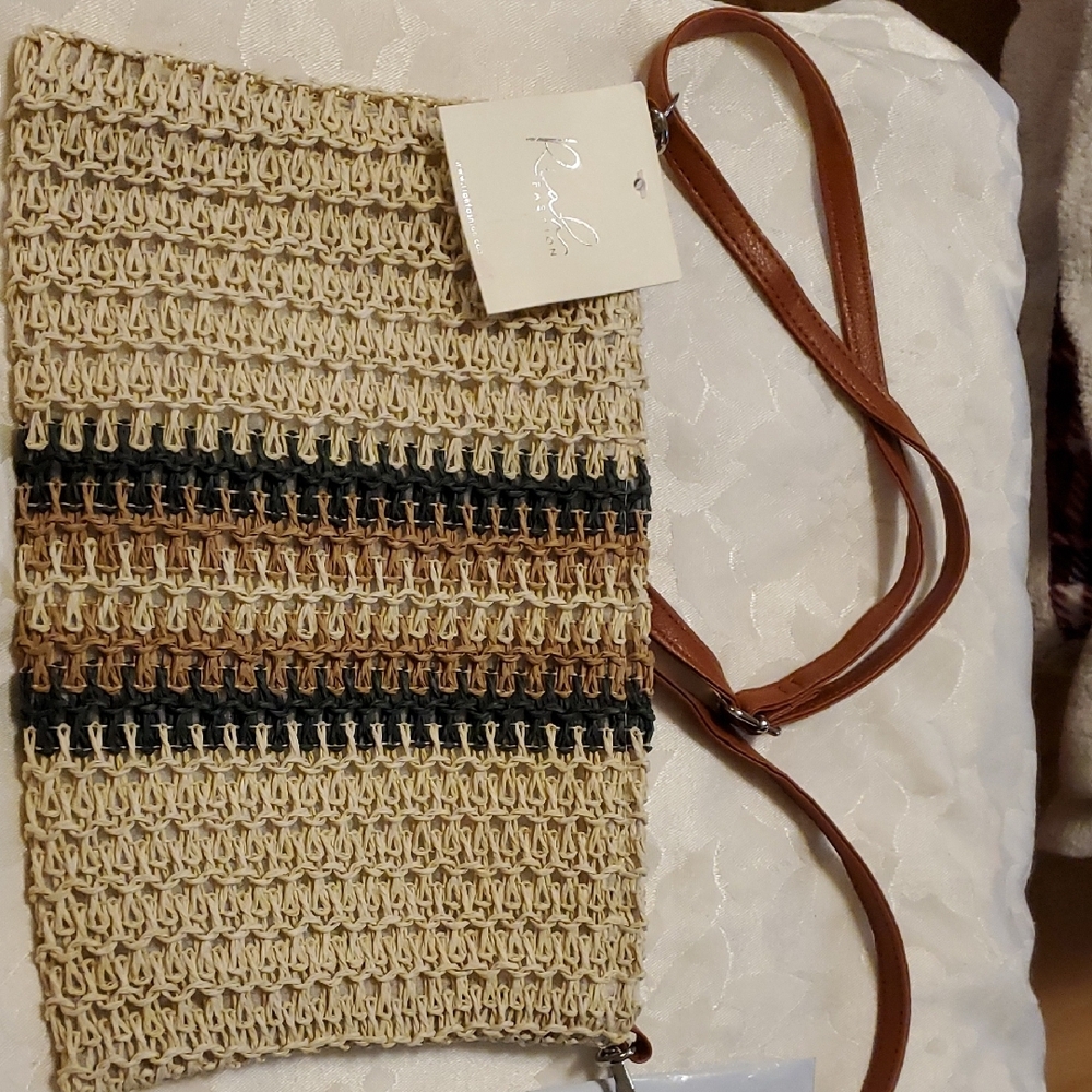Boho Tan and Brown Crossbody Bag